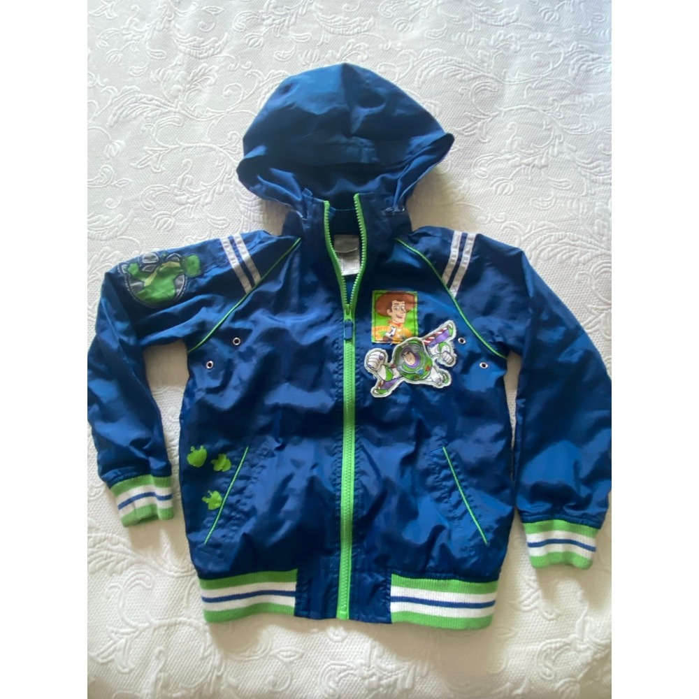 Disney Store Toy Story blue kids jacket small 5/6 Pixar Buzz Light Year Woody s3